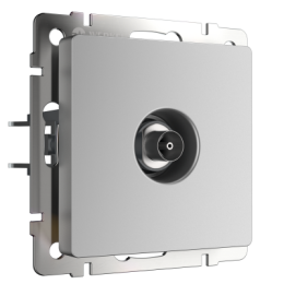 WL06-TV-2W ТВ-розетка проходная  (серебряный) Antik Werkel a033755