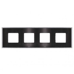 FD01434GRCB Рамка Belle Epoque Metal Graphite / Bright chrome 4-постовая гор/верт. Fede