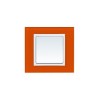 82617-65 Рамка декоративная, 1 пост, Simon 82 Nature, Стекло, оранжевый-белый