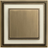 1754-0-4580 Рамка Dynasty Латунь античная, белое стекло 1-постовая ABB