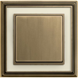 1754-0-4580 Рамка Dynasty Латунь античная, белое стекло 1-постовая ABB