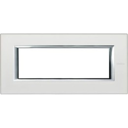 HA4806SAN Рамка Axolute Квадрат Серебро 6 модулей Bticino