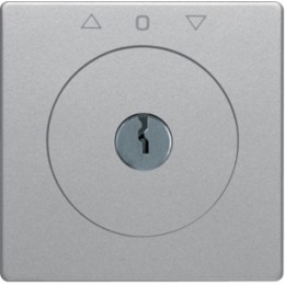 10816084 Центральная панель с замком к жалюзийному замочному выключателю, Q.1/Q.3, цвет: алюминиевый, с эффектом бархата Berker