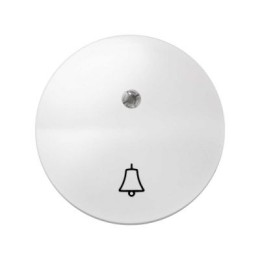 88015-30 Клавиша для выключателя одноклавишного с подсветкой, с пиктограммой "звонок", Simon 88, белый