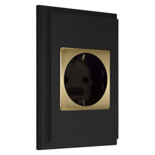 FD01611BK Рамка New Marco Черный 1-постовая Fede