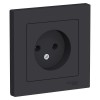 ATN001040 Atlasdesign Розетка без заземления, 16А, в сборе, Карбон Schneider Electric