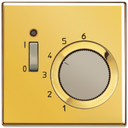 TRGO241 LS 990 Блеск золота Термостат комнатный, 10(4)А, 24В, НЗ-контакт Jung LS серия