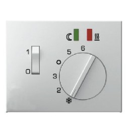 16727109 Центральная панель с регулирующей кнопкой, клавишей и линзами цвет: полярная белизна, с блеском K.1 Berker