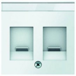 11816089 Центральная панель с заслонками от пыли и полем для надписи цвет: полярная белизна, с эффектом бархата, Q.1 Berker