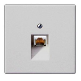 LS969-1UALG LS 990 Светло-серый Накладка 1-ой наклонной ТЛФ/комп розетки Jung LS серия
