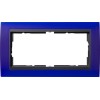 100289 Рамка без перегородки Event Синий / Черный 2-постовая Gira