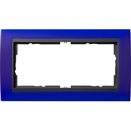 100289 Рамка без перегородки Event Синий / Черный 2-постовая Gira