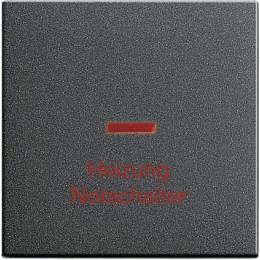 067828 Клавиша "Аварийный выключатель отопления" Антрацит Gira