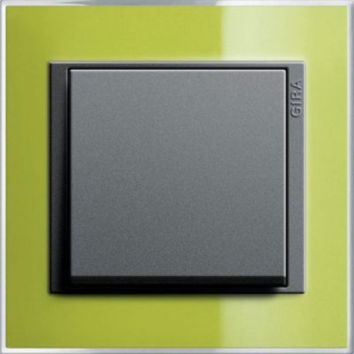 0211748 Рамка Event Clear Зеленый / Черный 1-постовая Gira