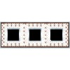 FD01343MACB Рамка Vintage Porcelain Brown LYS / Хром 3-постовая Fede