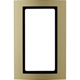 13093016 Рамка с большим вырезом B.3 Золото / Антрацит 2-постовая Berker