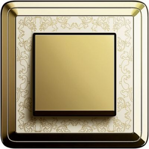 0211673 Рамка Classix Art Латунь / Кремовый 1-постовая Gira