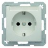 41498989 Штепсельная розетка SCHUKO с полем для надписей цвет: полярная белизна, с блеском S.1/B.3/B.7 Glas Berker