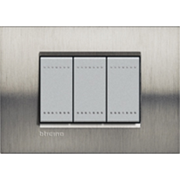 LNA4802ACS Рамка LivingLight Квадрат Фактурная сталь 2-модульная Bticino