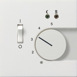 0396112 Терморегулятор с переключающим контактом Белый Gira F100