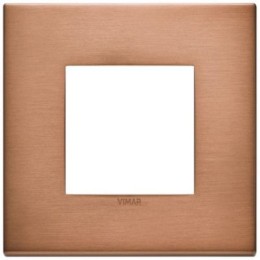 22642.86 Рамка Eikon EXE Медь сатиновая 2-модульная Vimar