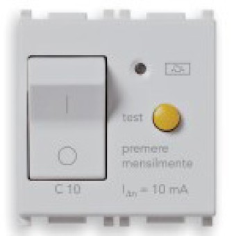 14411.10.SL Выключатель термомагнитный /дифферн 1p+n c10 10ma, серебро Vimar Plana