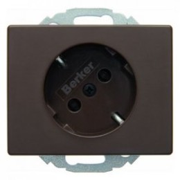 47280001 Штепсельная розетка SCHUKO 45° цвет: коричневый, с блеском Arsys Berker