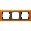 021314 Рамка Event Янтарный / Черный 3-постовая Gira