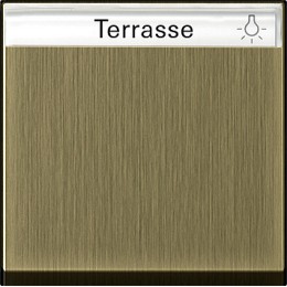 0299603 Одинарная клавиша с полем для надписи Бронза Gira