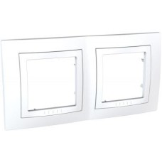 MGU2.004.18 Рамка с декоративным элементом Unica Белый 2-постовая Schneider Electric MGU2.004.18 Рамка с декоративным элементом Unica Белый 2-постовая Schneider Electric