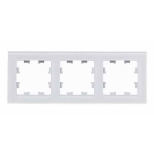 ATN330103 Рамка тройная Schneider Electric Atlasdesign Nature, матовое белое стекло