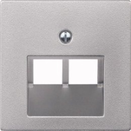 MTN298060 Центр. плата для мех-мов RJ45х2, алюминий Merten