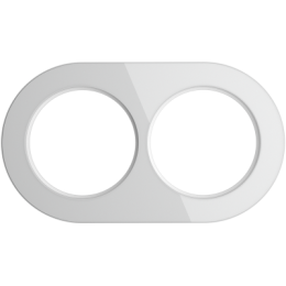 WL21-frame-02 Рамка на 2 поста (Белый) Favorit Runda Werkel a044889