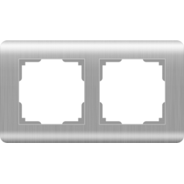 WL12-Frame-02 Рамка на 2 поста (серебряный) Stream Werkel a034327