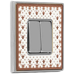 FD01341MACB Рамка Vintage Porcelain Коричневый / Хром 1-постовая Fede