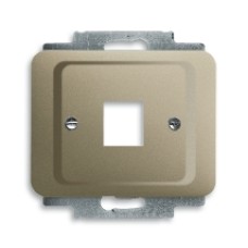 1710-0-3314 (2561-260), Плата центральная (накладка) для 1-го разъёма Modular Jack (артикулы 0210, 0211 и 0219), серия alpha exclusive, цвет палладий, ABB 1710-0-3314 (2561-260), Плата центральная (накладка) для 1-го разъёма Modular Jack (артикулы 0210, 0211 и 0219), серия alpha exclusive, цвет палладий, ABB