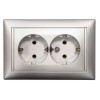770100 Valena Розетка 2-ая с/з литая Legrand
