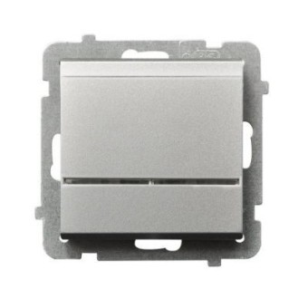 Ospel Sonata Серебро матовое Выключатель карточный с подсветкой, без рамки LP-15RS/m/38