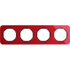 10142344 Рамка R.1 Красный, черный 4-постовая Berker