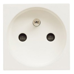 N2287 BL Розетка французского стандарта с центральным контактом заземления, со шторками, 16А / 250 В, серия Zenit, цвет альпийский белый, ABB