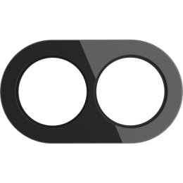 WL21-frame-02 Рамка на 2 поста (Черный) Favorit Runda Werkel a044905