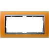 100253 Рамка без перегородки Event Оранжевый / Алюминий 2-постовая Gira