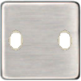 FD04321AS-A Латунная накладка под 2 тумблера , цвет Antic Silver+beige FEDE