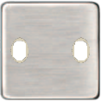 FD04321AS-A Латунная накладка под 2 тумблера , цвет Antic Silver+beige FEDE