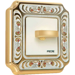 FD01351OPCL Рамка Siena Патинированное золото 1-постовая Fede