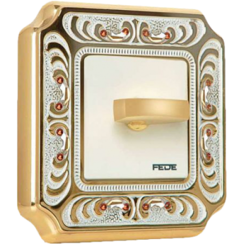 FD01351OPCL Рамка Siena Патинированное золото 1-постовая Fede