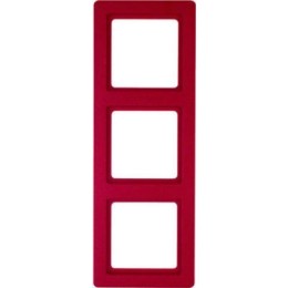 10136062 Рамка Q.1 Красный бархат 3-постовая вертикальная Berker