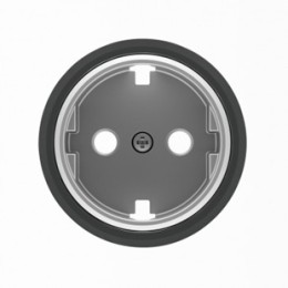 8688.9 CN Накладка для розетки SCHUKO с плоской поверхностью Стекло чёрное , ABB