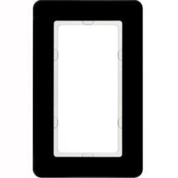 13096076 Рамка с большим вырезом Q.7 Черное стекло 2-постовая вертикальная Berker