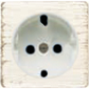 FD04335BD Обрамление розетки 2К+З белый, цвет White Decape FEDE
